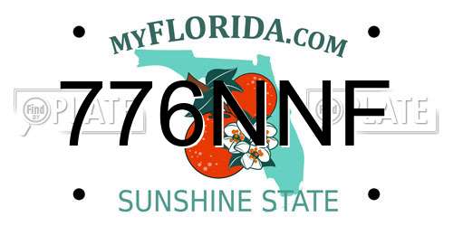 776NNF Florida License Plate