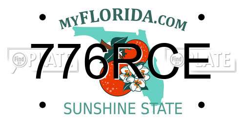 776RCE Florida License Plate