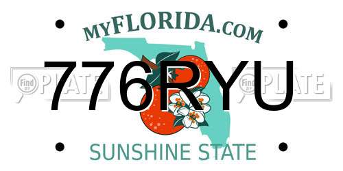 776RYU Florida License Plate