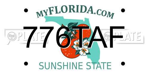 776TAF Florida License Plate