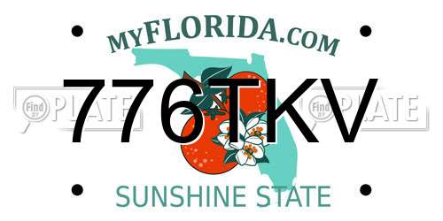 776TKV Florida License Plate