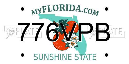 776VPB Florida License Plate