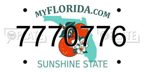 7770776 Florida License Plate