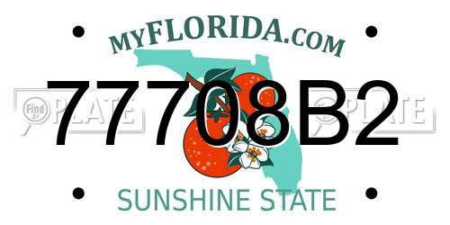 77708B2 Florida License Plate