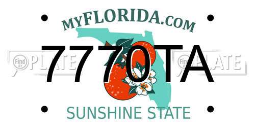 7770TA Florida License Plate