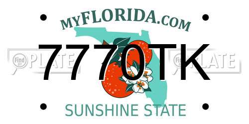 7770TK Florida License Plate