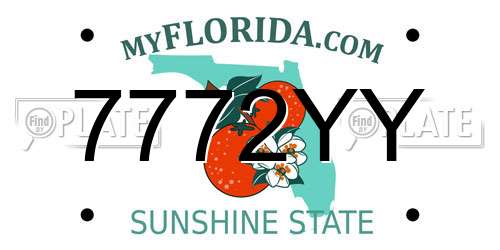 7772YY Florida License Plate