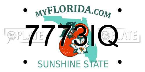 7773IQ Florida License Plate