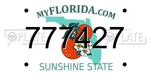 777427 Florida License Plate