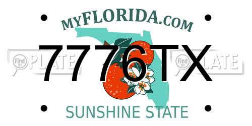 7776TX Florida License Plate