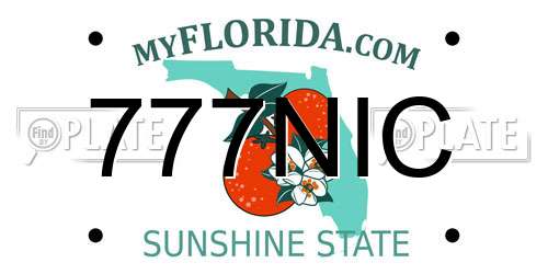 777NIC Florida License Plate