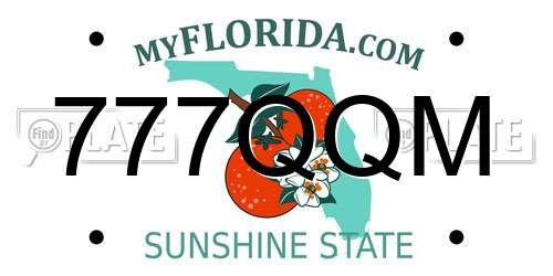 777QQM Florida License Plate