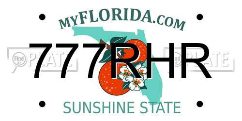 777RHR Florida License Plate
