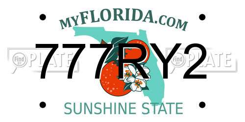777RY2 Florida License Plate