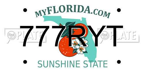 777RYT Florida License Plate