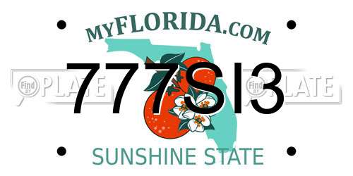 777SI3 Florida License Plate