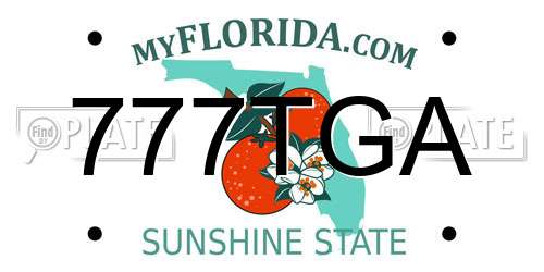 777TGA Florida License Plate