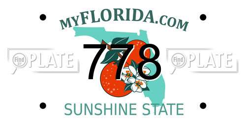 778 Florida License Plate
