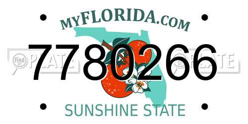 7780266 Florida License Plate