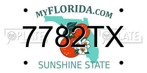7782TX Florida License Plate