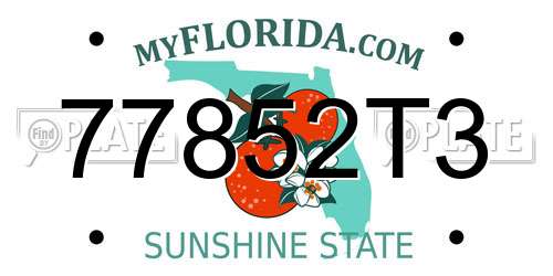 77852T3 Florida License Plate