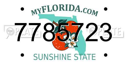 7785723 Florida License Plate