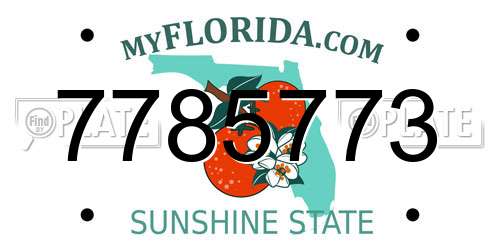 7785773 Florida License Plate