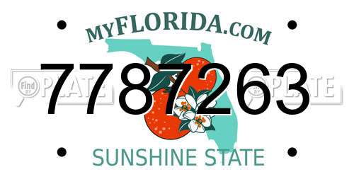 7787263 Florida License Plate