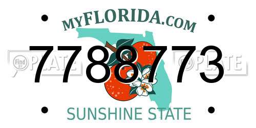 7788773 Florida License Plate