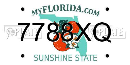 7788XQ Florida License Plate