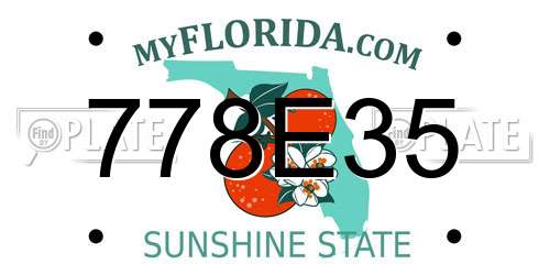 778E35 Florida License Plate