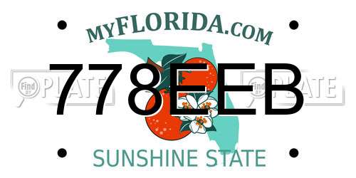 778EEB Florida License Plate
