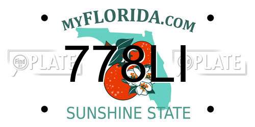 778LI Florida License Plate