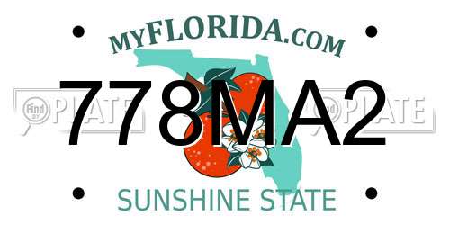 778MA2 Florida License Plate