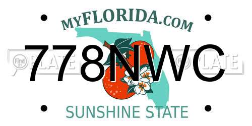 778NWC Florida License Plate