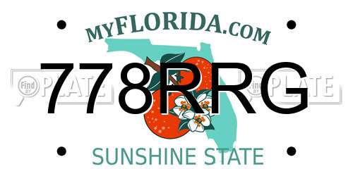 778RRG Florida License Plate