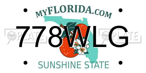 778WLG Florida License Plate