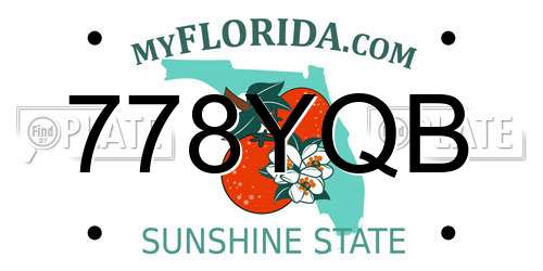 778YQB Florida License Plate