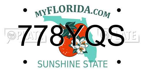 778YQS Florida License Plate
