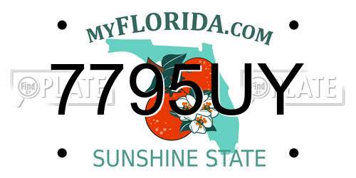 7795UY Florida License Plate