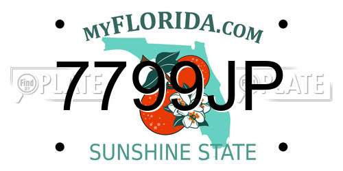 7799JP Florida License Plate