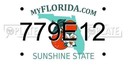 779E12 Florida License Plate