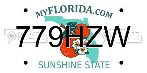 779HZW Florida License Plate