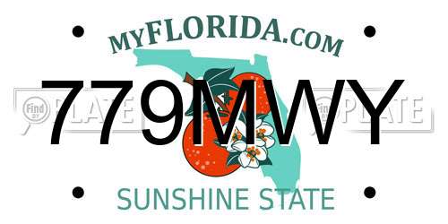 779MWY Florida License Plate