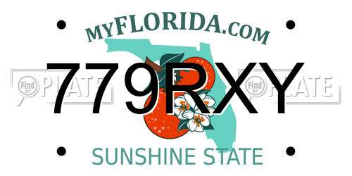 779RXY Florida License Plate