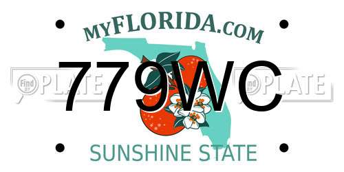 779WC Florida License Plate