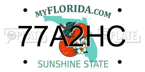 77A2HC Florida License Plate