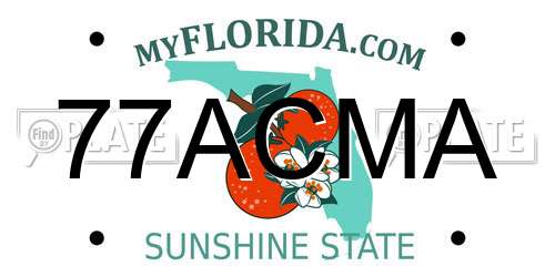 77ACMA Florida License Plate