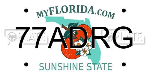 77ADRG Florida License Plate