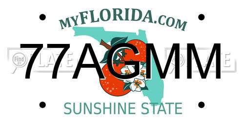 77AGMM Florida License Plate